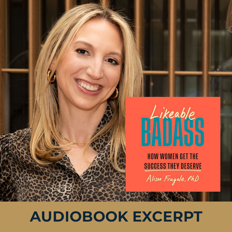 An image of Alison and the Likeable Badass audiobook cover that reads "5-minute excerpt"